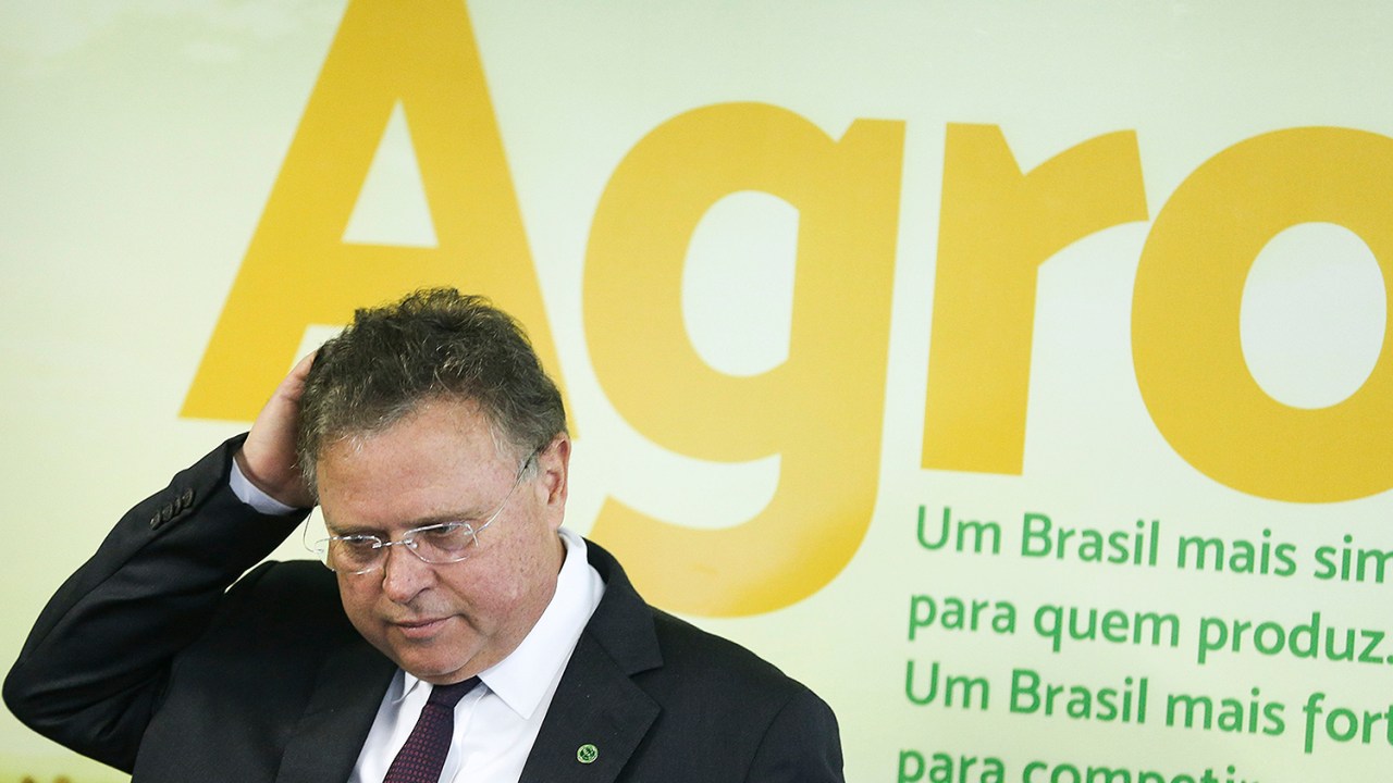 O ministro da Agricultura, Blairo Maggi, durante entrevista coletiva em Brasília (DF), para fazer balanço da missão oficial a sete países asiáticos - 27/09/2016