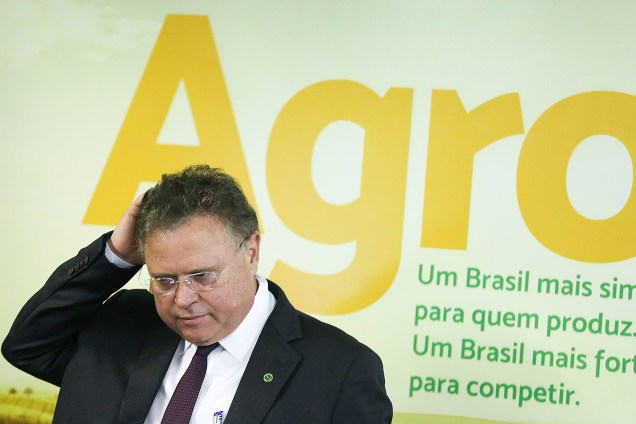 O ministro da Agricultura, Blairo Maggi, durante entrevista coletiva em Brasília (DF), para fazer balanço da missão oficial a sete países asiáticos - 27/09/2016
