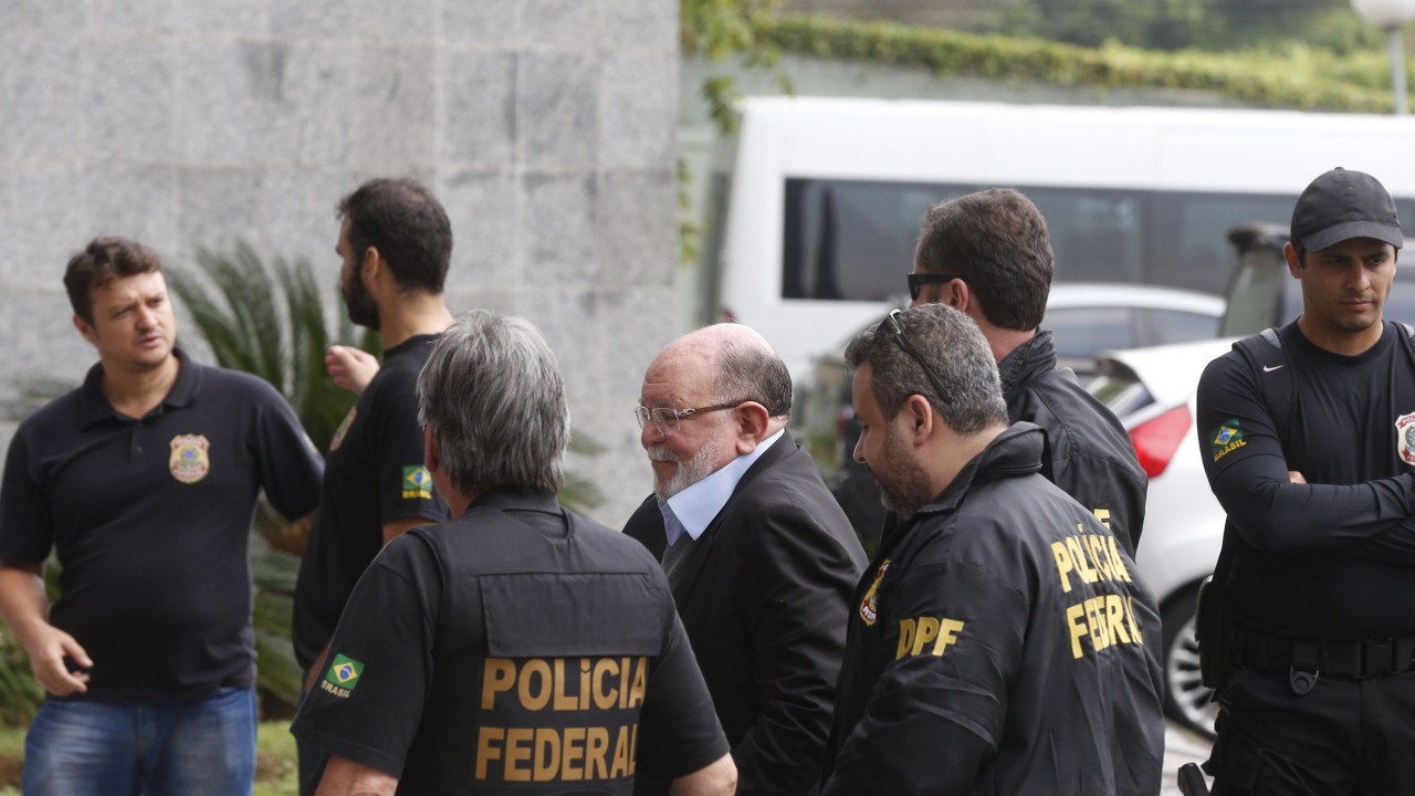 Léo Pinheiro da OAS chega a sede da PF em São Paulo por condução coercitiva, em nova operação da Polícia Federal chamada de Óperação Greenfield'