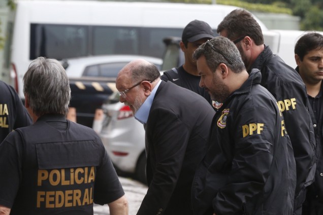 Léo Pinheiro da OAS chega a sede da PF em São Paulo por condução coercitiva, em nova operação da Polícia Federal chamada de 'Operação Greenfield' - 05/09/2016