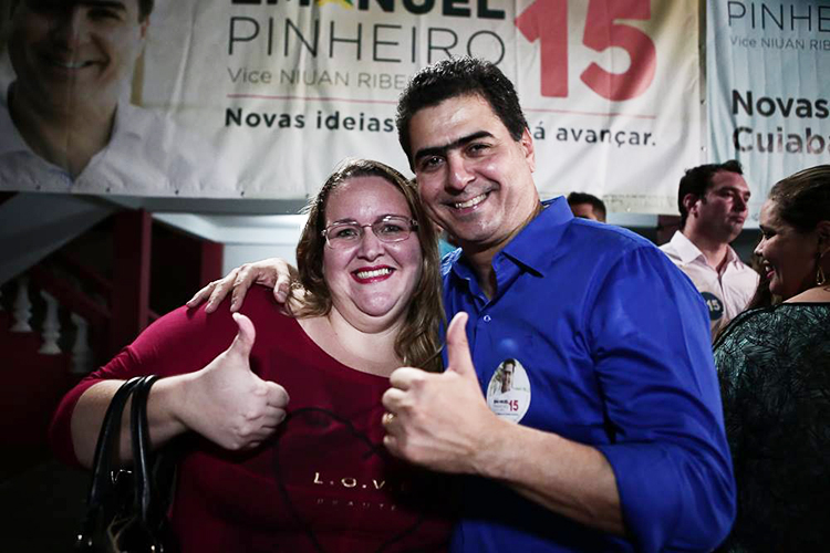 O candidato à prefeitura de Cuiabá (MT), Emanuel Pinheiro (PMDB)