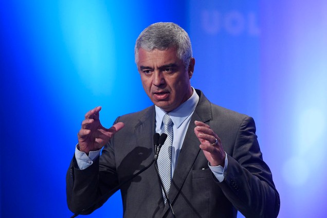 Major Olímpio durante debate dos candidatos à Prefeitura de São Paulo