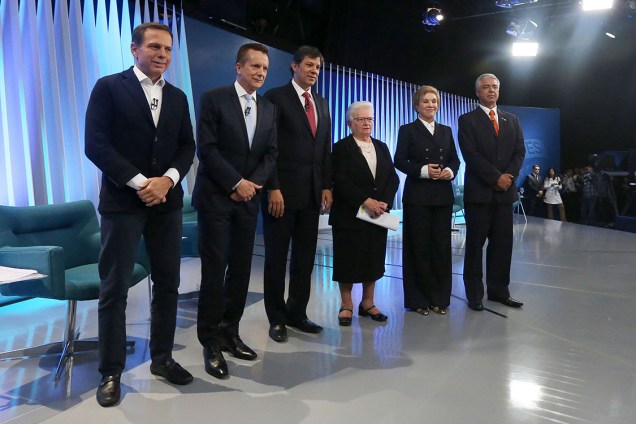 Os candidatos à Prefeitura de São Paulo antes do debate
