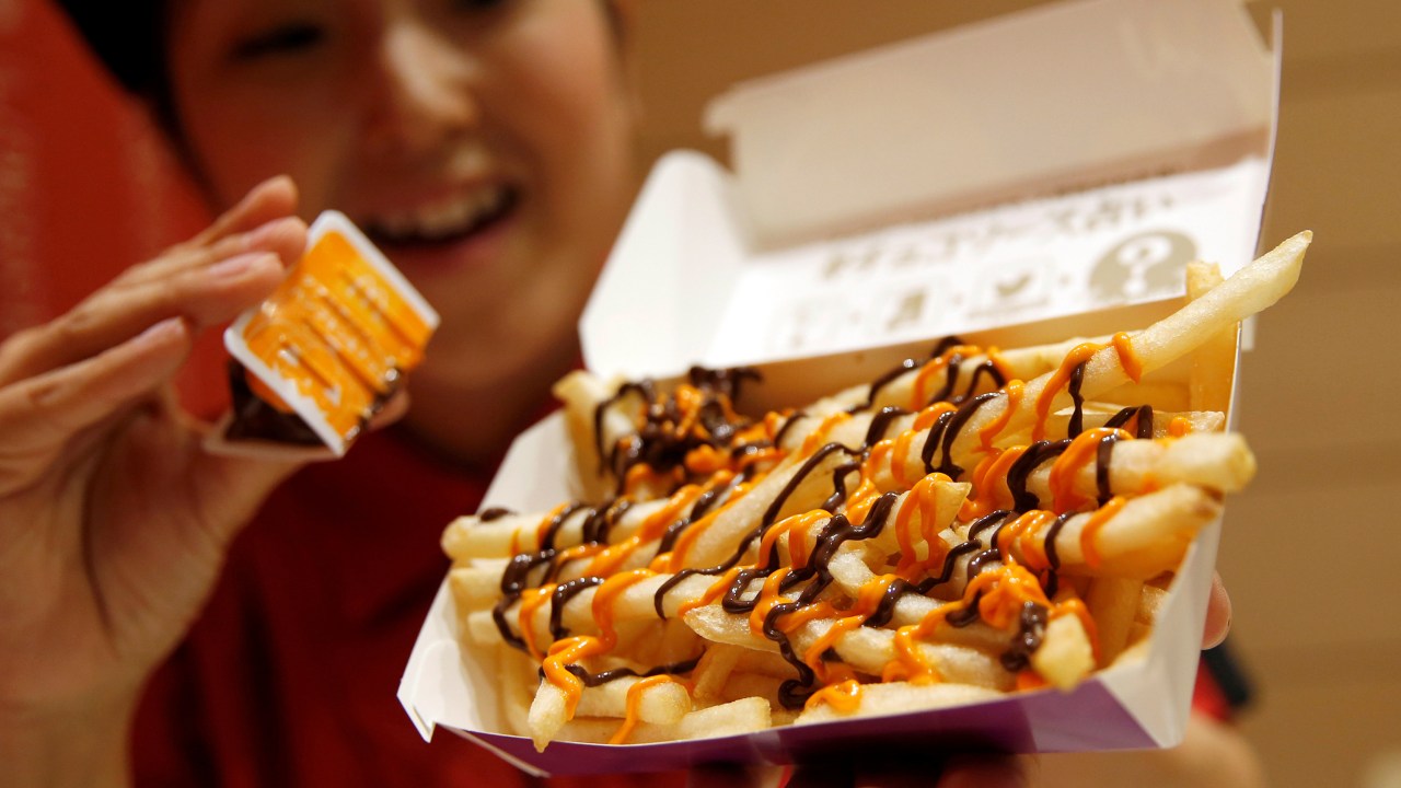 Molho de abóbora e chocolate no McDonalds do Japão