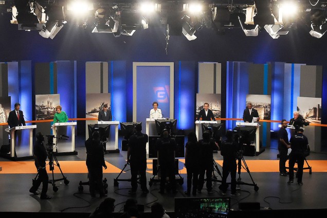 Os candidatos à Prefeitura de São Paulo durante o debate da TV Gazeta - 18-09-2016
