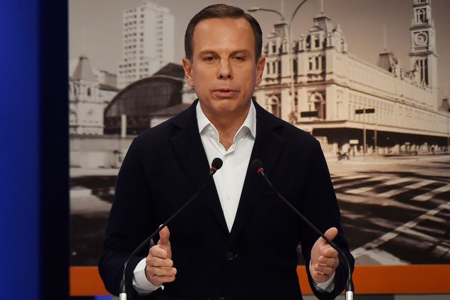 O candidato João Dória (PSDB) durante o debate da TV Gazeta - 18-09-2016