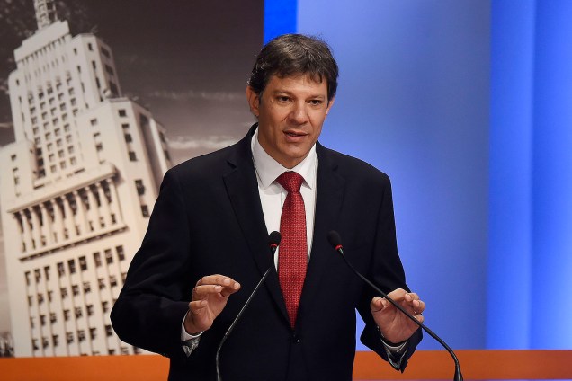O candidato Fernando Haddad (PT) durante o debate da TV Gazeta - 18-09-2016