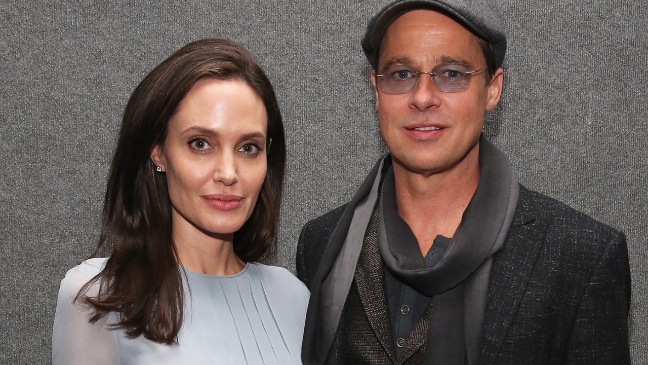Angelina Jolie e Brad Pitt durante evento em Nova York - 03/11/2015