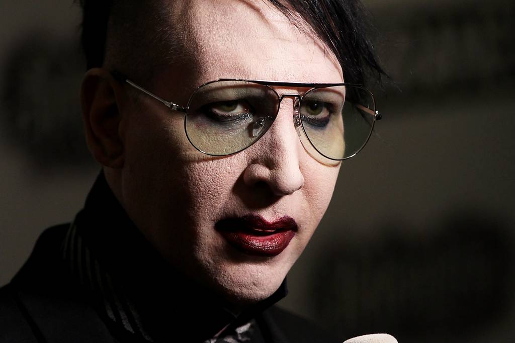 O cantor Marilyn Manson durante evento em Londres, na Inglaterra - 11/06/2015