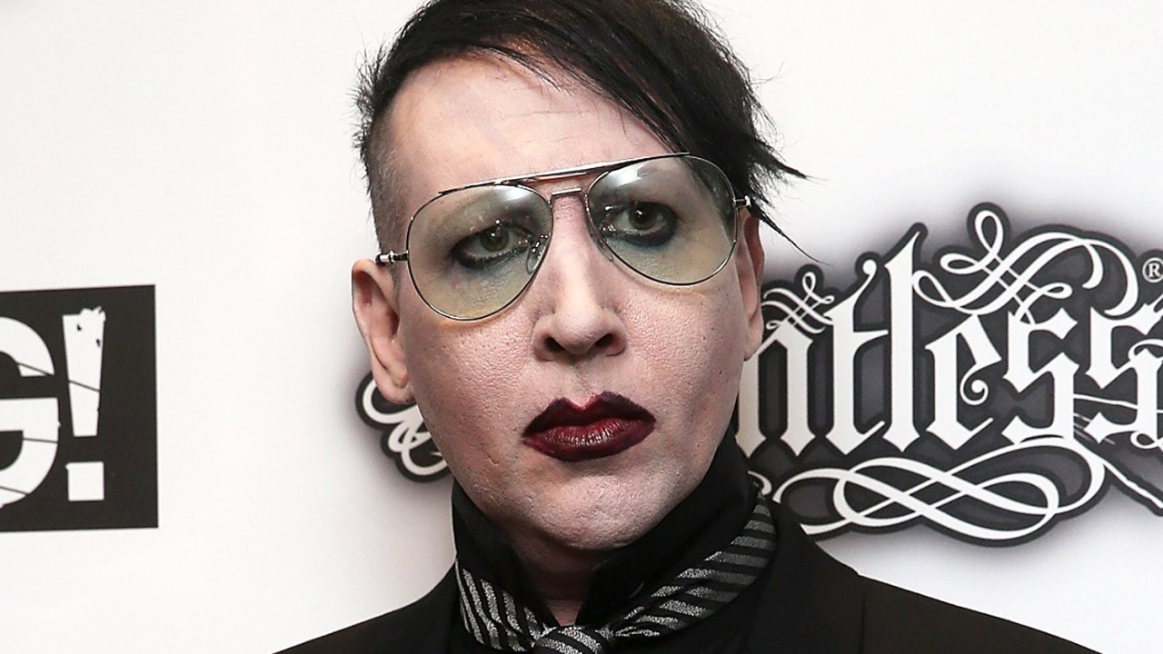 O cantor Marilyn Manson durante evento em Londres, na Inglaterra - 11/06/2015