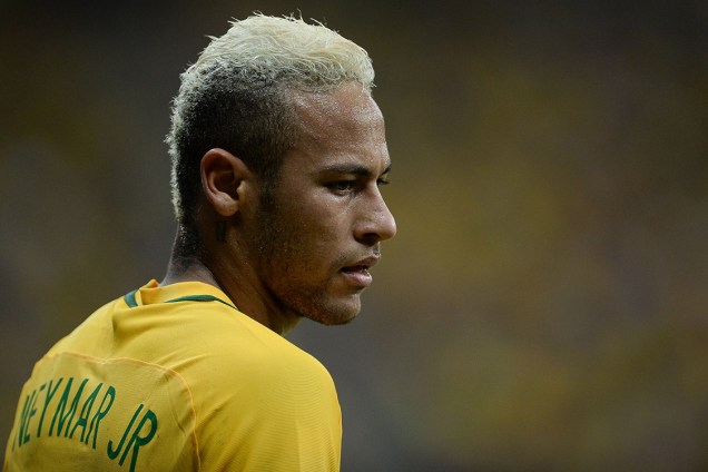 Neymar durante o jogo contra a Colômbia, em Manaus