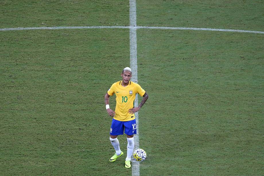 Neymar durante o jogo contra a Colômbia, em Manaus