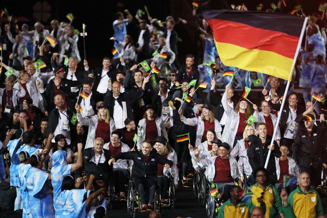 Delegação da Alemanha durante a cerimônia de abertura dos Jogos Paralímpicos Rio 2016