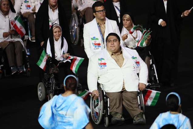 Delegação do Irã durante a cerimônia de abertura dos Jogos Paralímpicos Rio 2016