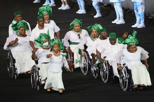 Delegação da Nigéria durante a cerimônia de abertura dos Jogos Paralímpicos Rio 2016