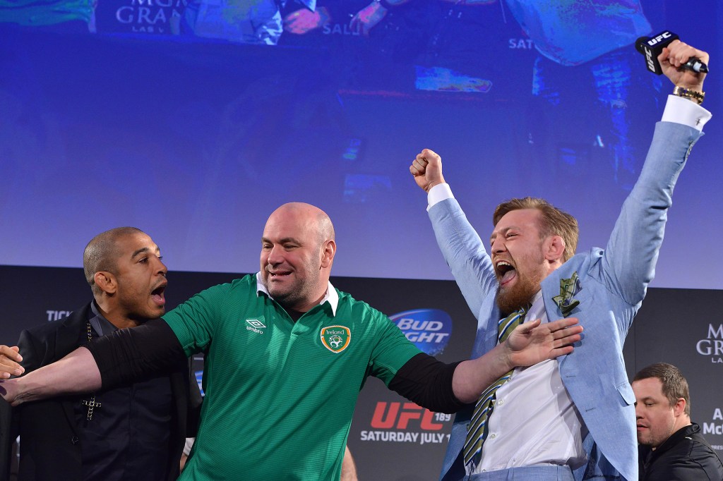 Confusão durante evento do UFC 189 em Dublin, na Irlanda em 2015