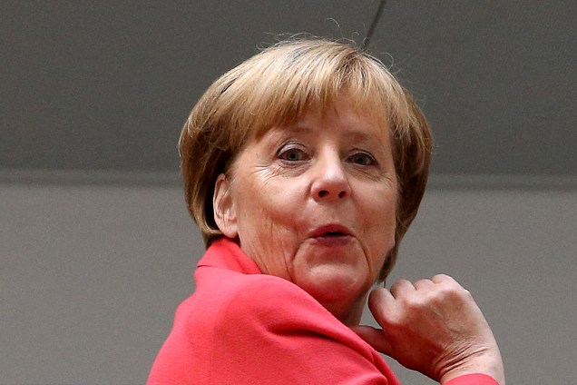 A chanceler alemã e presidente da União Democrata-Cristã (CDU), Angela Merkel é fotografada antes de uma reunião de lideranças do partido em Berlim - 19/09/2016