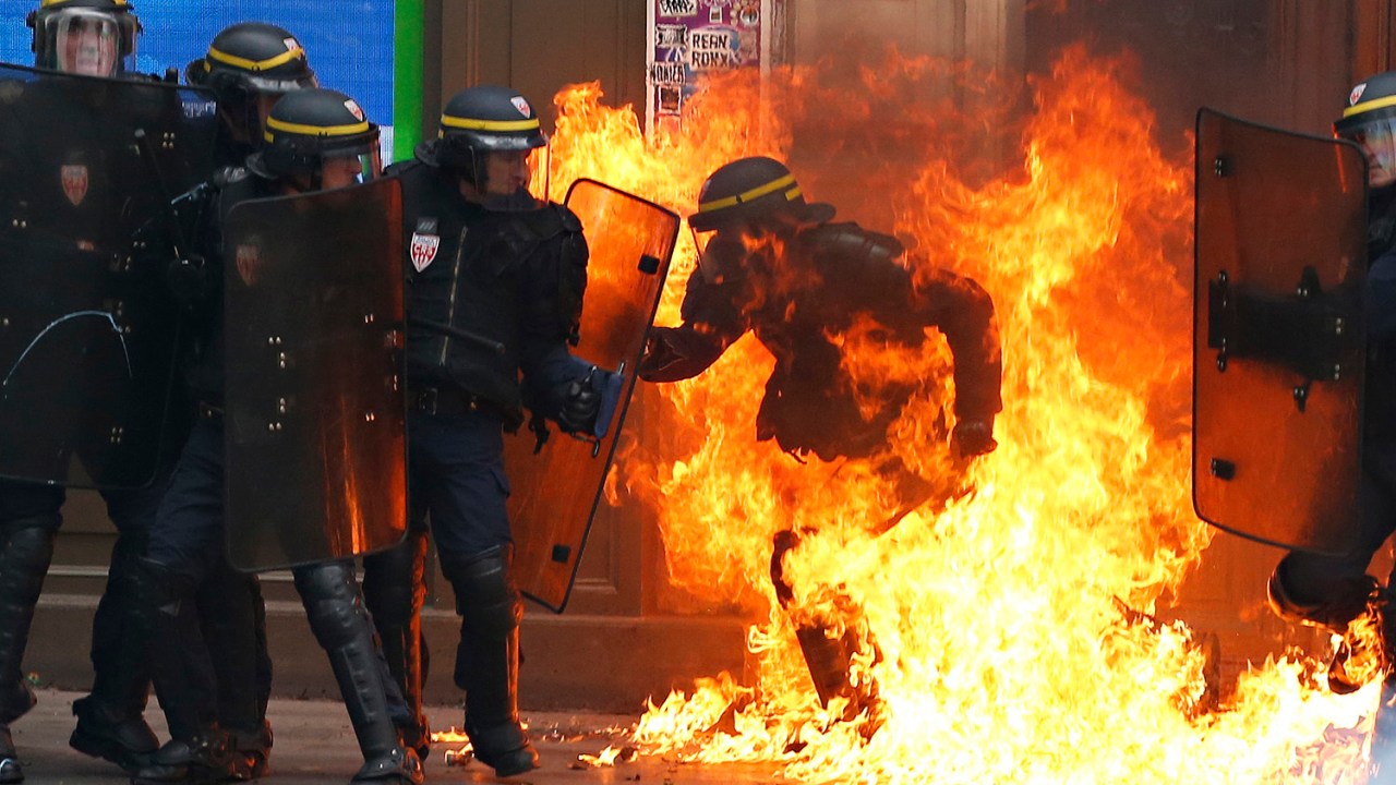 Protestos contra reforma trabalhista na França