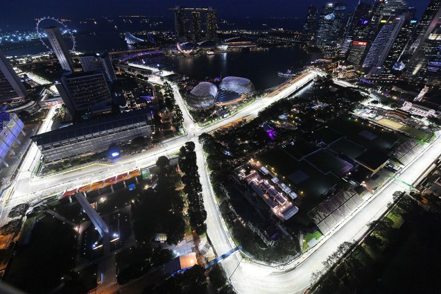 Vista aérea de Cingapura, que recebe neste fim de semana o GP noturno de F-1.  - 15-09-2016