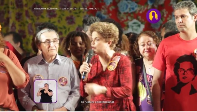 A ex-presidente Dilma  Rousseff participa da campanha de Jandira Feghali (PCdoB) no Rio