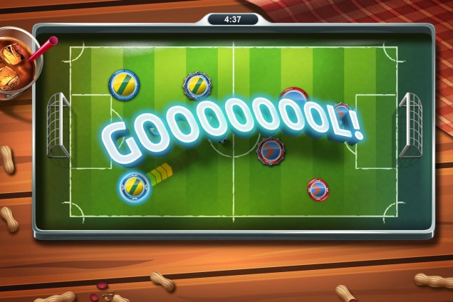 Em 'Super Bottom Soccer', joga-se o tão brasileiro futebol de botão Em 'Super Bottom Soccer', joga-se o tão brasileiro futebol de botão