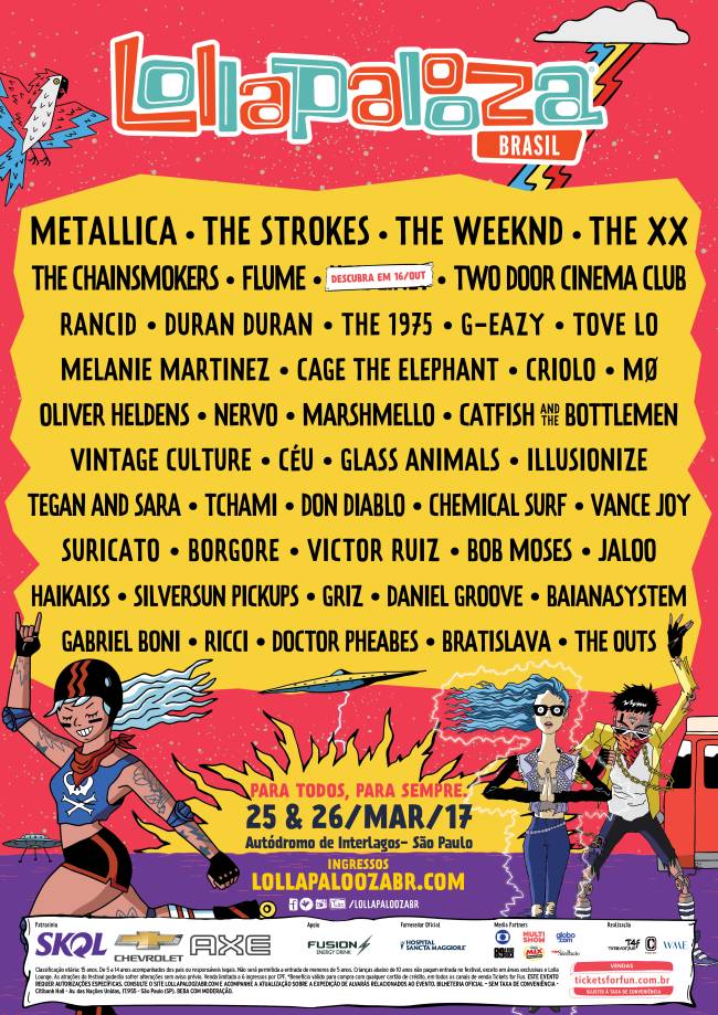 Atrações do Lollapalooza Brasil 2017