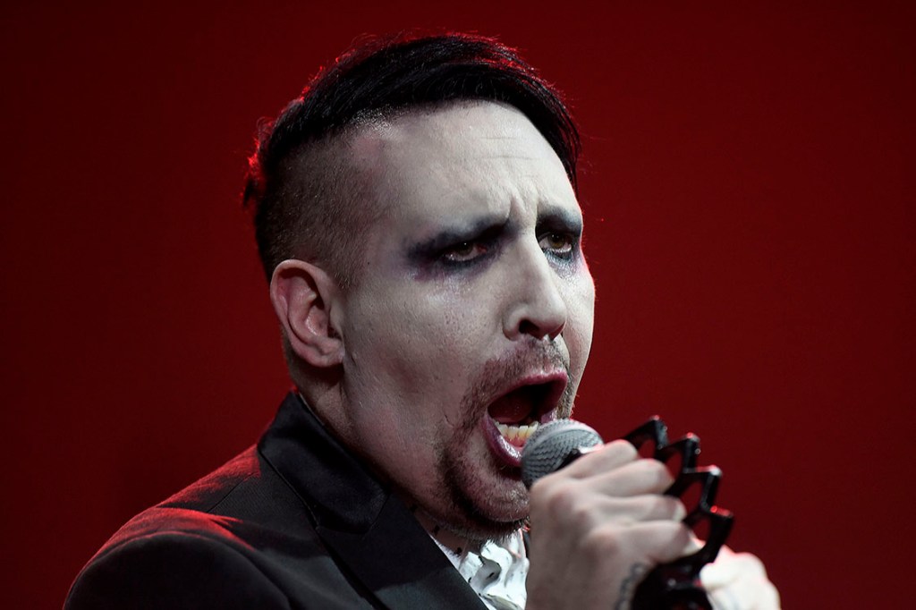 O cantor Marilyn Manson se apresenta no Maximus Festival no Autódromo de Interlagos, em São Paulo