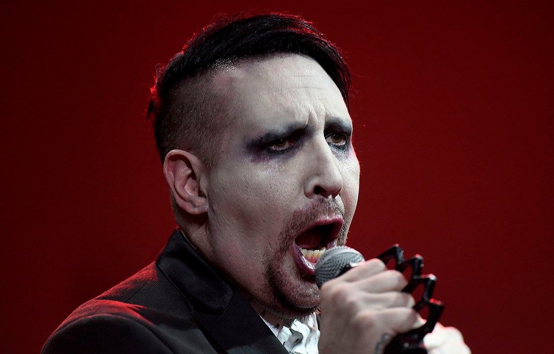 O cantor Marilyn Manson se apresenta no Maximus Festival no Autódromo de Interlagos, em São Paulo