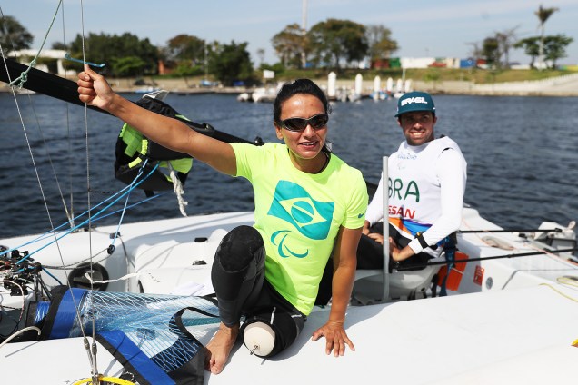 Marinalva Almeida e Bruno Landgraf competem na vela paralímpica realizada na Marina da Glória, na Baía de Guanabara, nos Jogos Paralímpicos Rio 2016 – 13/09/2016