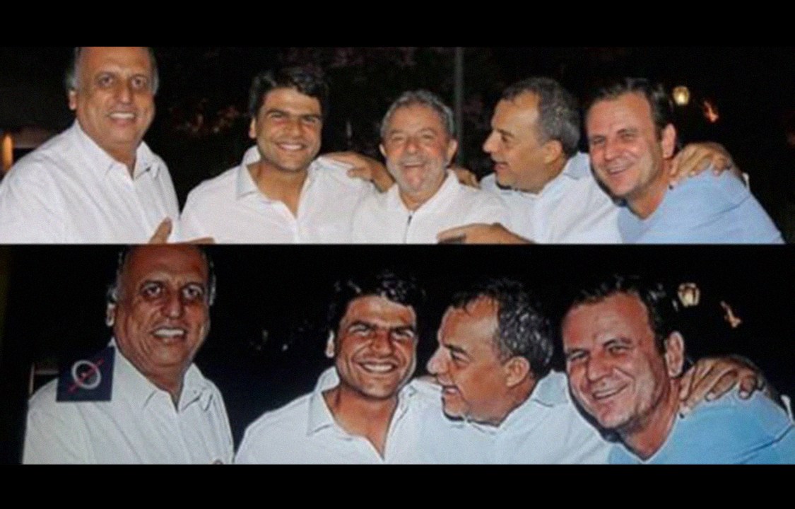 Montagem feita pela campanha de Crivella retira ex-presidente Lula da imagem