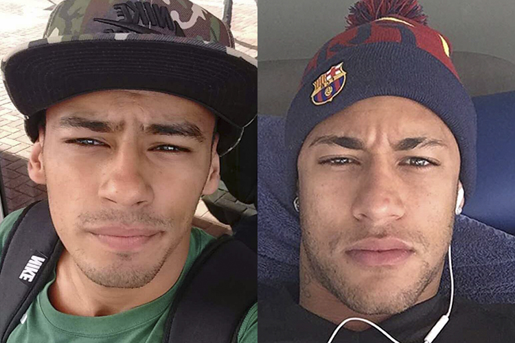 O atleta paralímpico Daniel Martins e o jogador Neymar