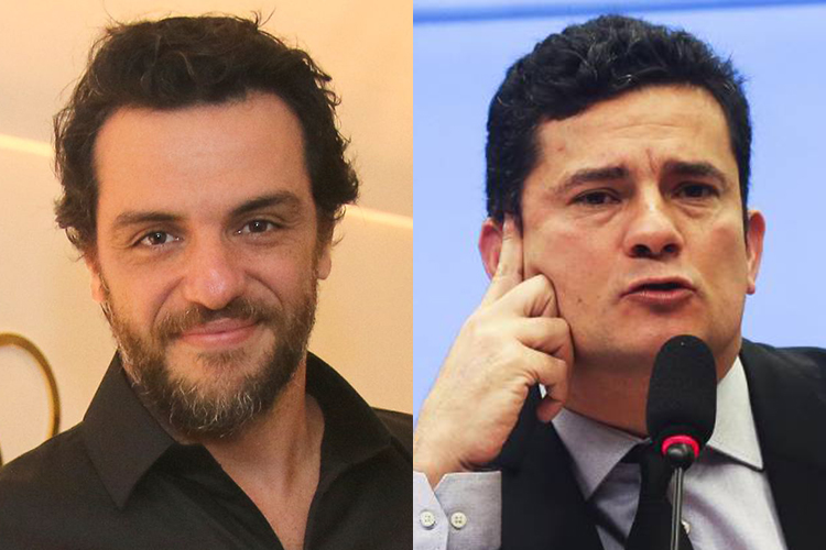 O ator Rodrigo Lombardi e o juiz Sérgio Moro