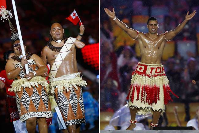 Atletas de Tonga durante a cerimônia de abertura dos Jogos Paralímpicos Rio 2016