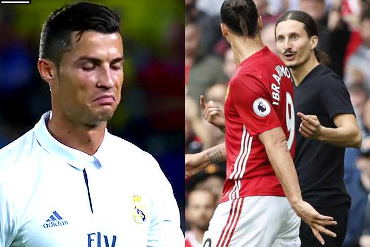 Cristiano Ronaldo e sósia de Zlatan Ibrahimovic marcaram a rodada do fim de semana