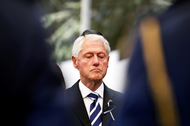 O ex-presidente dos Estados Unidos, Bill Clinton, durante funeral do ex-presidente israelense Shimon Peres no Monte Herzl, em Jerusalém - 30/09/2016