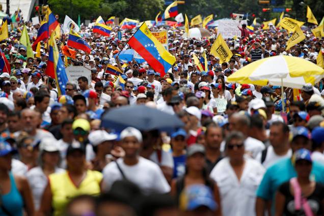 Manifestação contra o presidente Nicolás Maduro, em Caracas, Venezuela - 01/09/2016