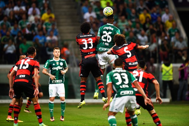 Partida entre Palmeiras e Flamengo, válida pelo 25ª rodada do Campeonato Brasileiro de Futebol 2016, no Allianz Parque (Arena Palestra Itália), em São Paulo (SP) - 14-09-2016