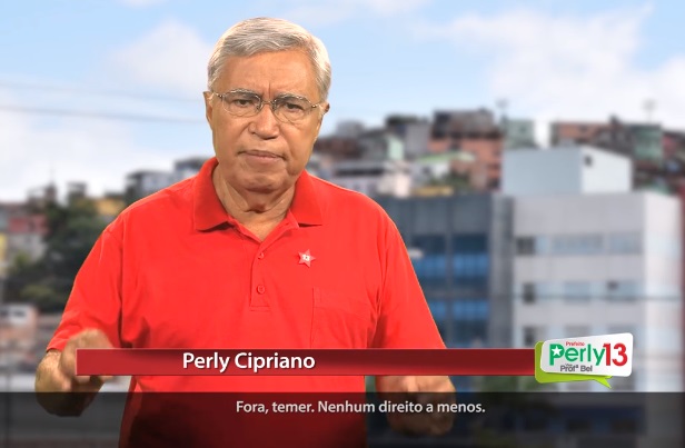 Candidato a prefeito de Vitória, Perly Cipriano (PT) convoca para manifestação contra Temer