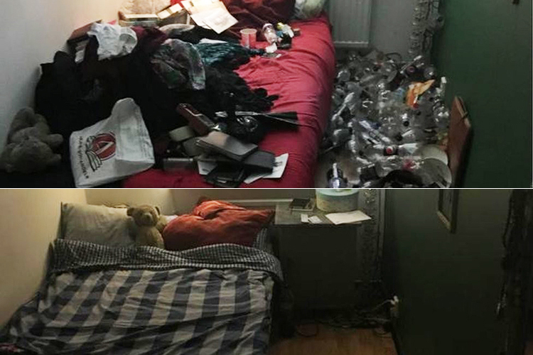 Internauta posta fotos de antes e depois da arrumação de seu quarto