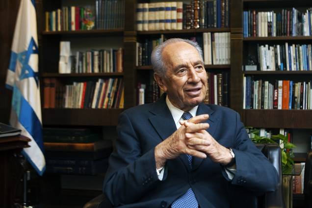 O ex-presidente israelense e Prêmio Nobel da Paz Shimon Peres