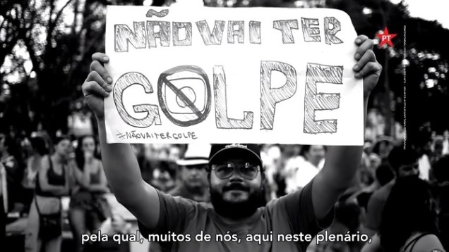 Propaganda da campanha de Tadeu Veneri, candidato do PT a prefeito de Curitiba, sede da Operação Lava-Jato