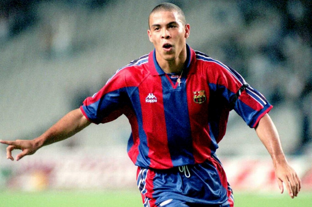 Ronaldo enquanto jogava pelo Barcelona FC