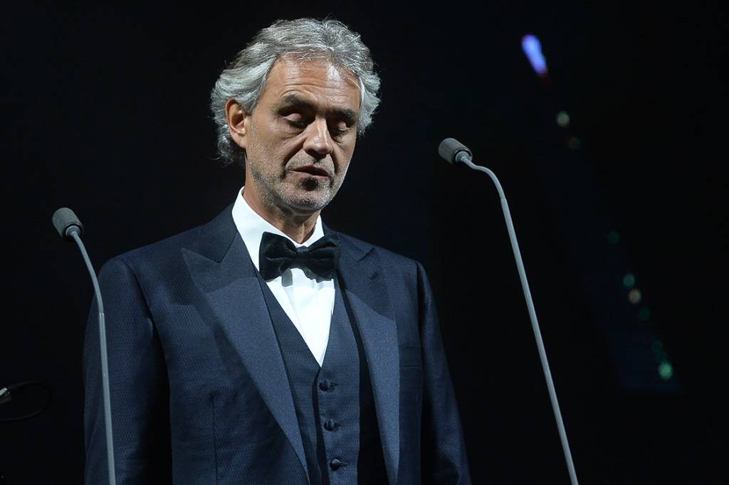 Compositor e cantor Andrea Bocelli se apresenta em São Paulo, no Allianz Parque