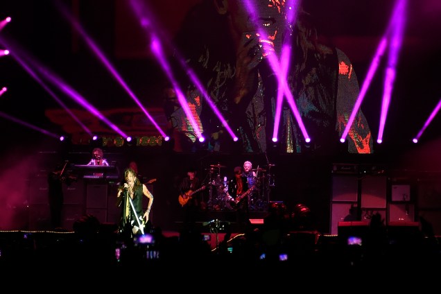 O show da banda norte-americana Aerosmith na turnê Rock N' Roll Rumble, no Allianz Parque, zona oeste de São Paulo - 16-10-2016