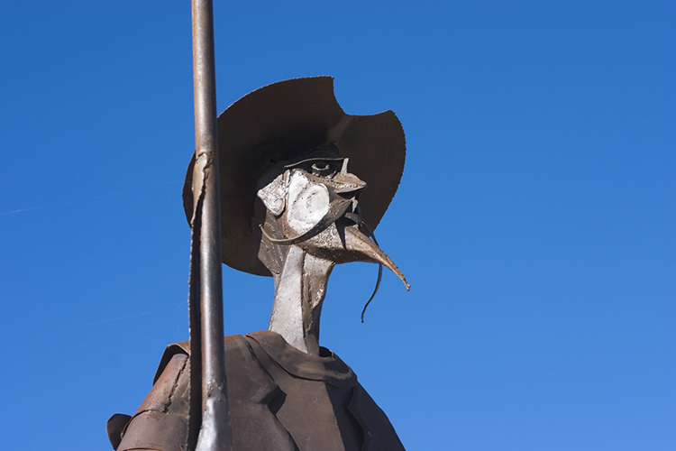 Estátua de Dom Quixote de La Mancha, em Albacete, na Espanha - 21/02/2007