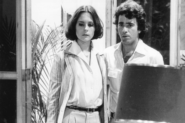 Elizabeth Savala e Tony Ramos na novela 'Pai Herói', da Rede Globo