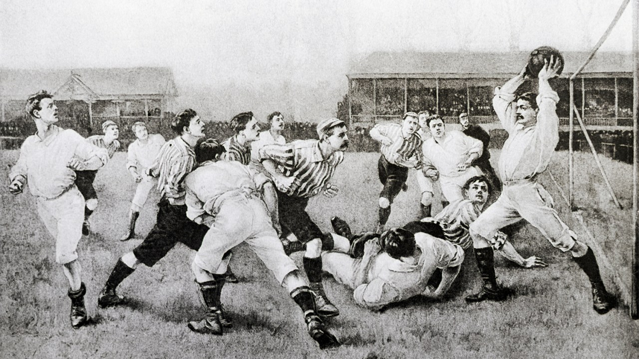 O futebol jogado em 1890