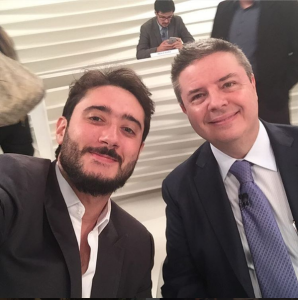 Gabriel Azevedo e Antonio Anastasia (PSDB), ex-governador de Minas, nos bastidores do programa 'Roda Viva'