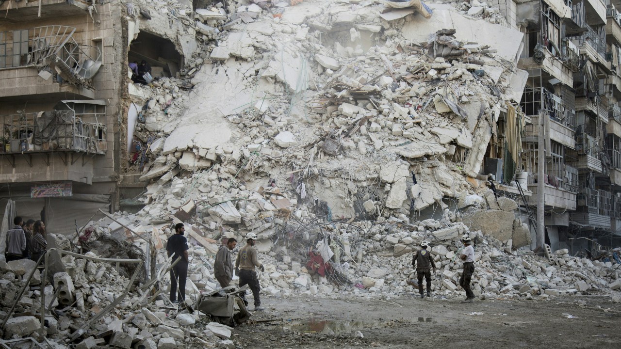 Destruição em Alepo na Síria