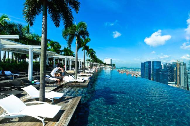 Piscina do Marina Bay Sands Hotel, em Cingapura